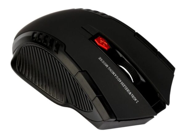 Безжична геймърска мишка FanTech, 2.4Ghz Wireless, USB приемник, 5+1 бутона, Черна