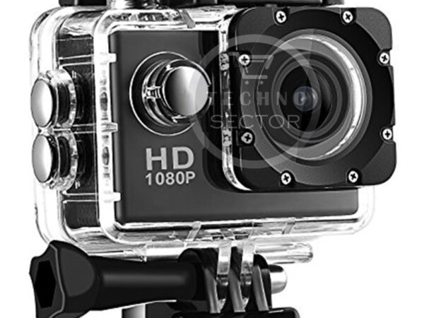 Спортна екшън камера OEM, 12 MP /1920 x 1080/, Full HD, 1080P, 30FPS, micro USB, Водоустойчивост до 30 м, 2-inch, Black с Включени аксесоари