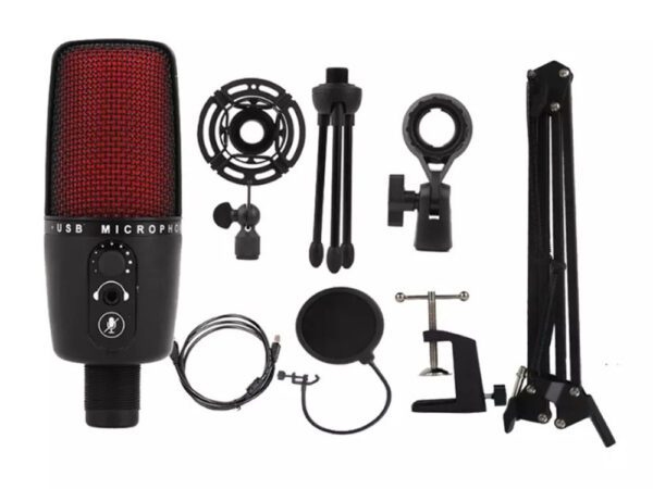 Студио микрофон Trusiner ME3, Сензор за заглушаване, Метално рамо, За запис, Излъчване на живо