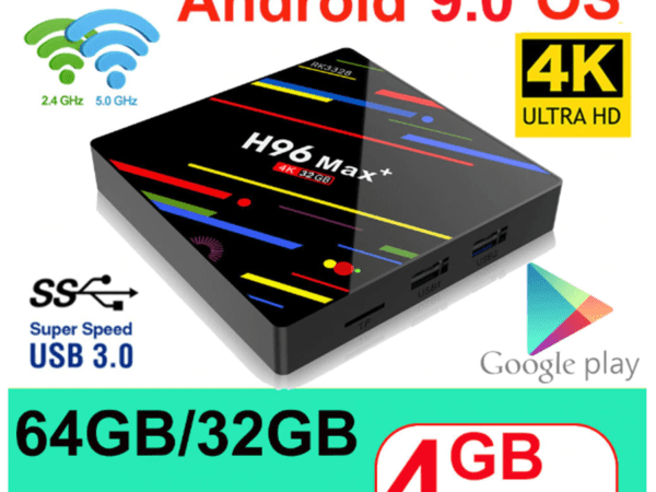 Тв бокс H96 Max Plus с 4GB RAM, 32GB ROM и Android 9 Pie