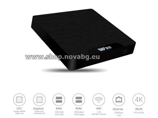 Тв бокс W95 с 2GB RAM и 16GВ ROM   Android 7.1 и процесор Amlogic S905W
