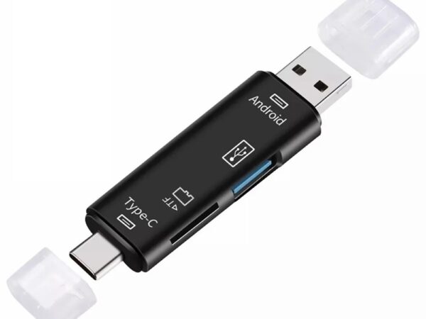 USB хъб и Card Reader Combo 5, 5 в 1, Type C, Usb, Micro Usb, Tf, SD