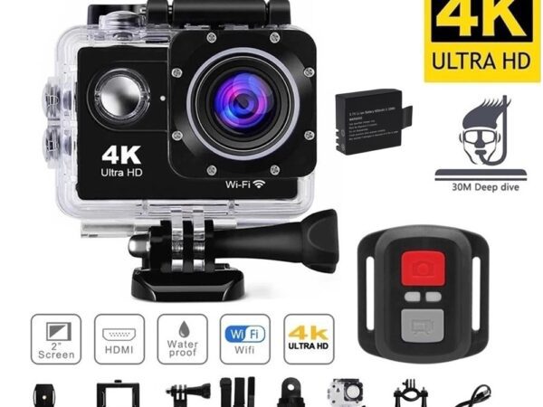 Спортна екшън камера GoPlus CamPro, WIFI, 170 градуса, HDMI, Аксесоари, Водоустойчивост