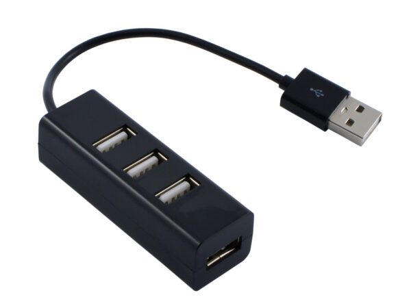 USB хъб 1TECH с 4 порта, Черен