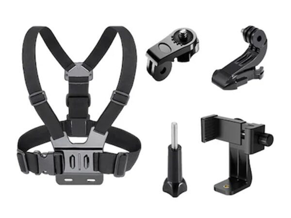 Комплект въртяща се стойка за гърди, За всички модели екшън камери, Адаптер за смартфони