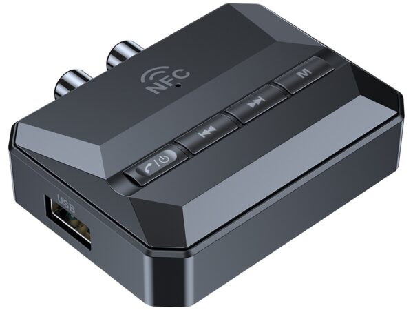 Bluetooth адаптер за аудио приемник T59, Bluetooth 5.3, RCA, TF карта, USB, AUX, NFC