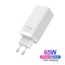 Компактно черно GaN зарядно устройство 1Tech C65PD с два порта – USB и Type-C